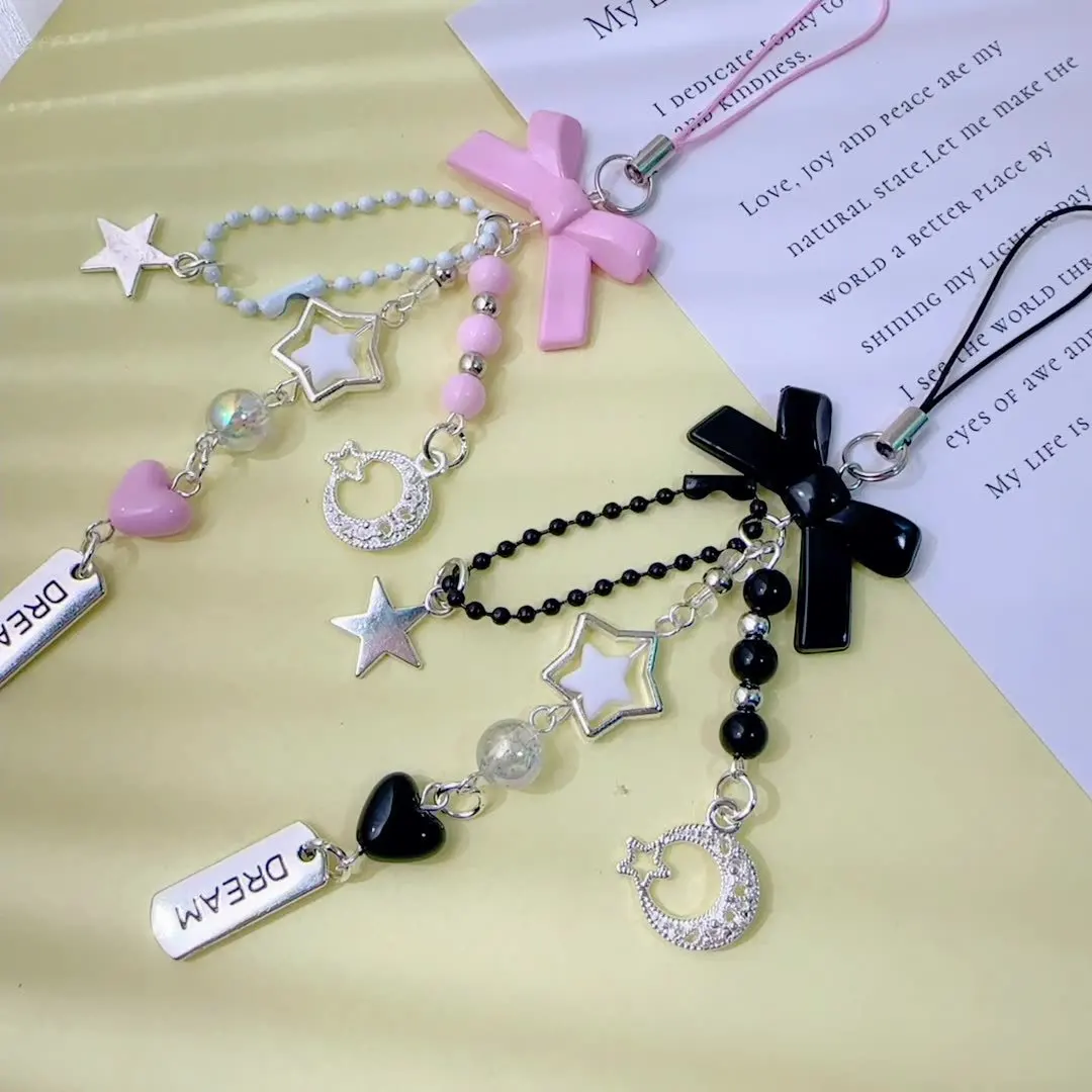 Versatile personalized INS style sweet and cool spicy Guka Chain Acrylic Alloy Keychain Pendant Phone Lanyard Bag Hanging Charm