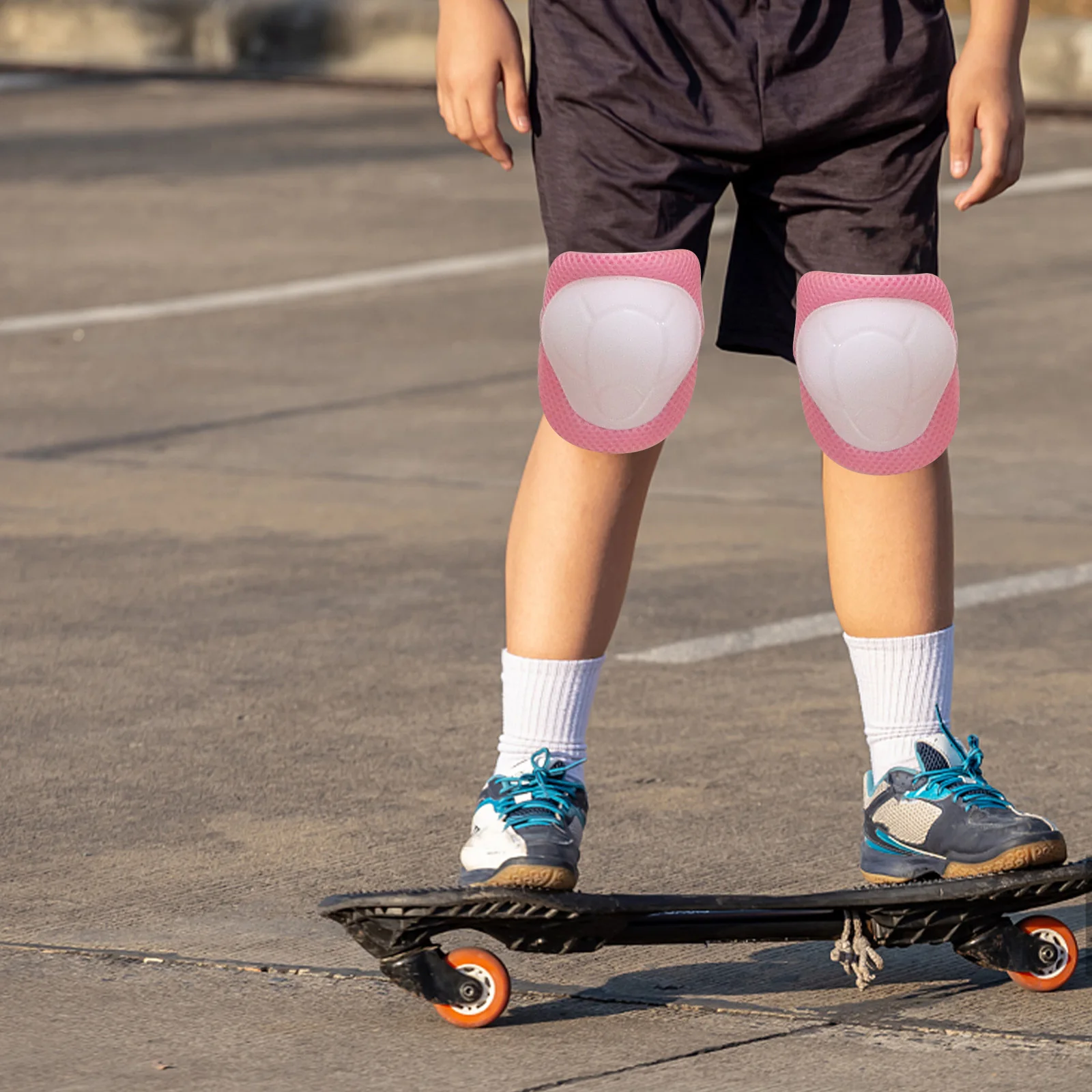 

Knee Pads Elbow Pads Wrist Guards Set for Skateboarding Cycling Skating Adjustable Elastic Straps Protective Gear Pink S