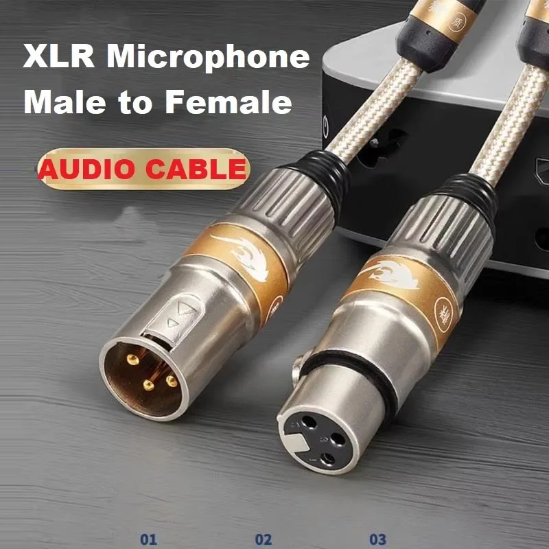 

3-Pin XLR Male to Female Audio Cable for Mixer Speaker System Studio Recorder XLR Microphone Balanced Cords