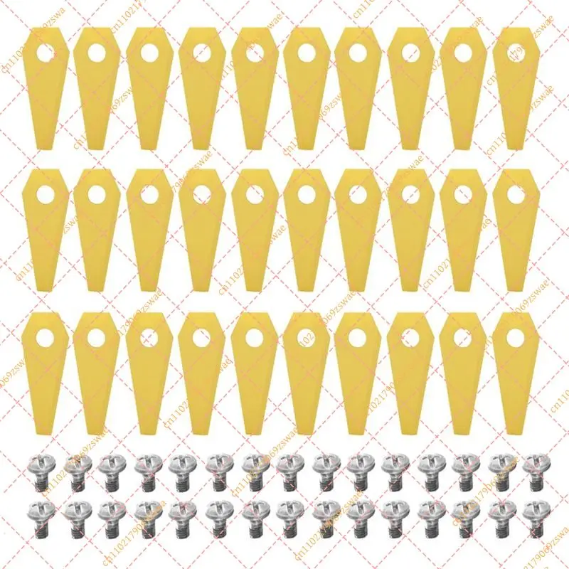 Longlife Robotic Lawn Mower Blades, 30Pcs Replacement Mower Blades Compatible with Indego 350 400 450 800 1000 1200
