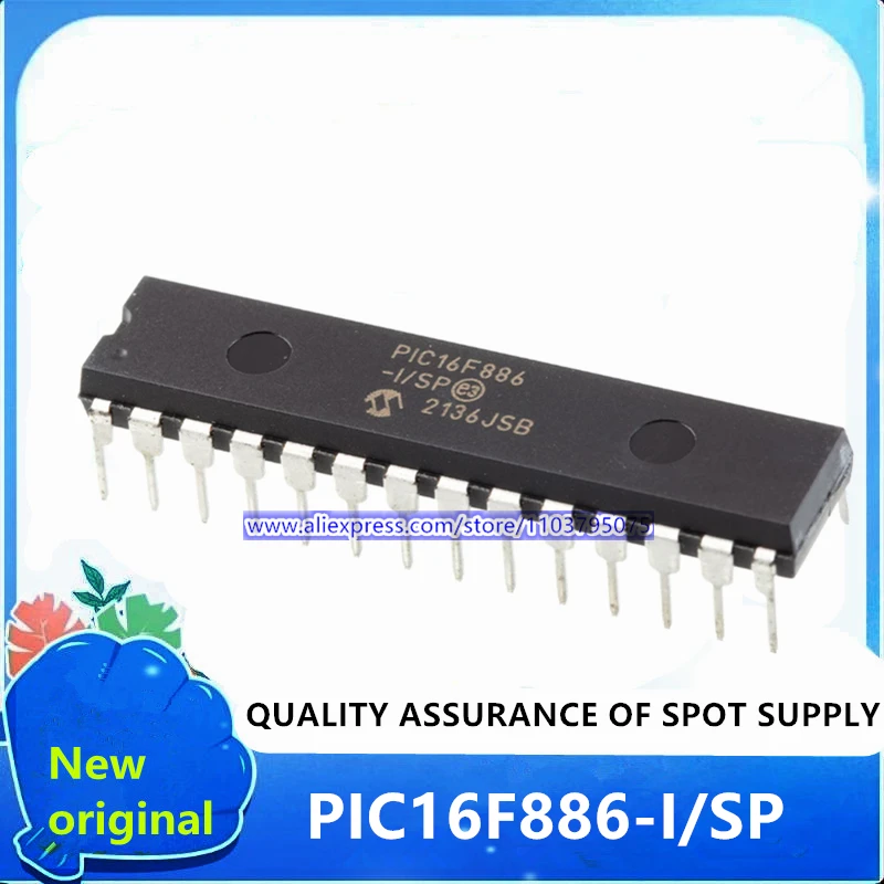 

10pcs-50pcs Original PIC16F886-I/SP PIC16F886 DIP-28 100% New and Genuine