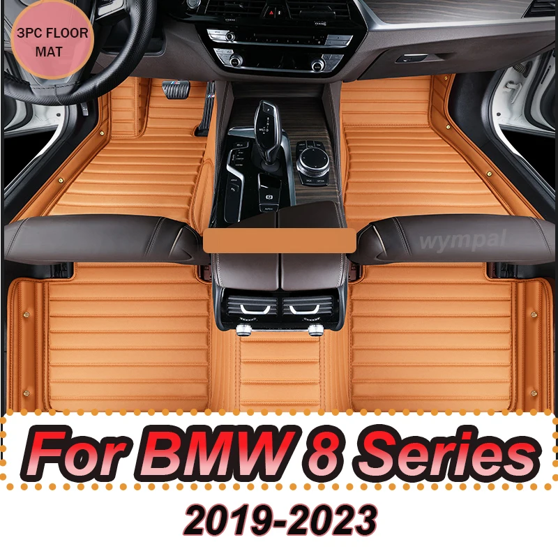 

LUXURY Leather Car Floor Mats For BMW 8 Series Gran Coupe G16 2019 2020 2021 2022 2023 4 Door Waterproof Car Accessories