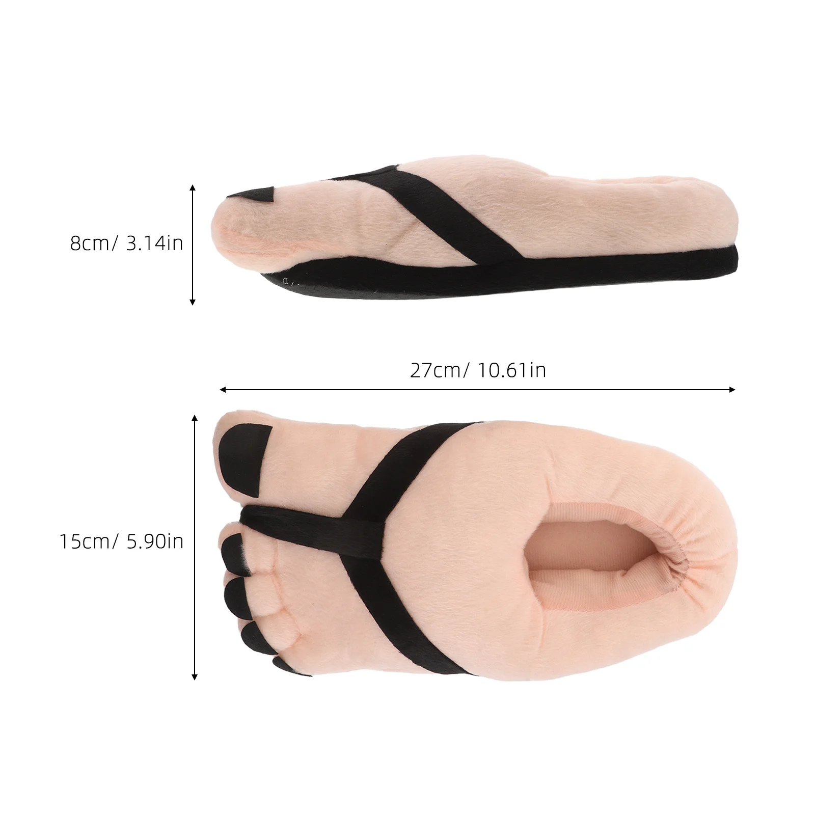 1 par de chinelos de pés gigantes, sapatos de brincadeira grandes para baile de máscaras, festa de halloween, fantasia cosplay, adultos, tamanho 34-40, novidade