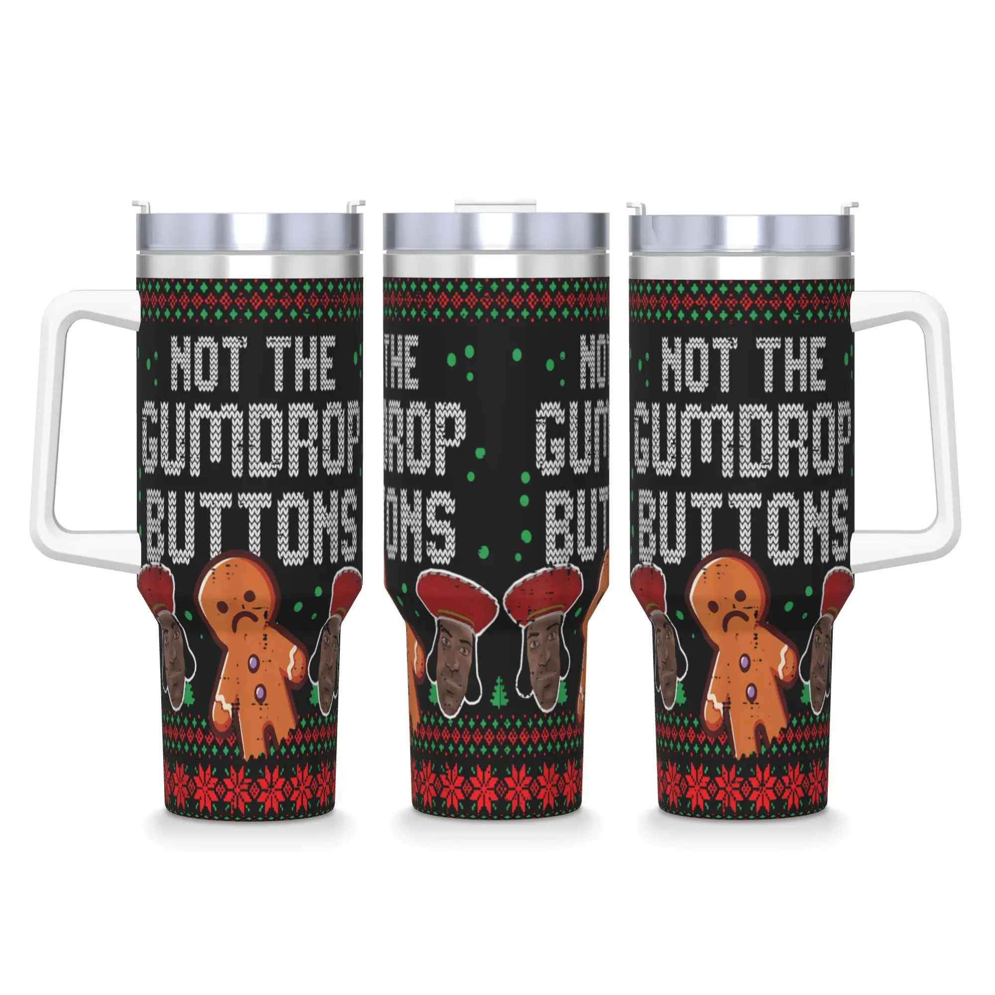 

Shrek Christmas Not The Gumdrop Buttons Funny Ugly Xmas Humor Stainless Steel Tumbler Travelist Car Mugs Large Thermal Cups