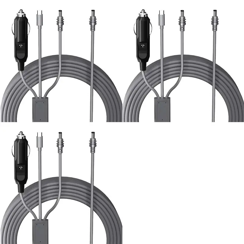 sqpp-3x-3-in-1-ケーブル-starlink-mini用、usb-c-dc電源ケーブル、12v-24v-dcカーパワーケーブル-18awgケーブル-65フィート