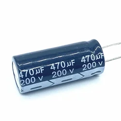 6~10pcs/lot 200v 470UF 200v 470UF aluminum electrolytic capacitor size 18*40 20%