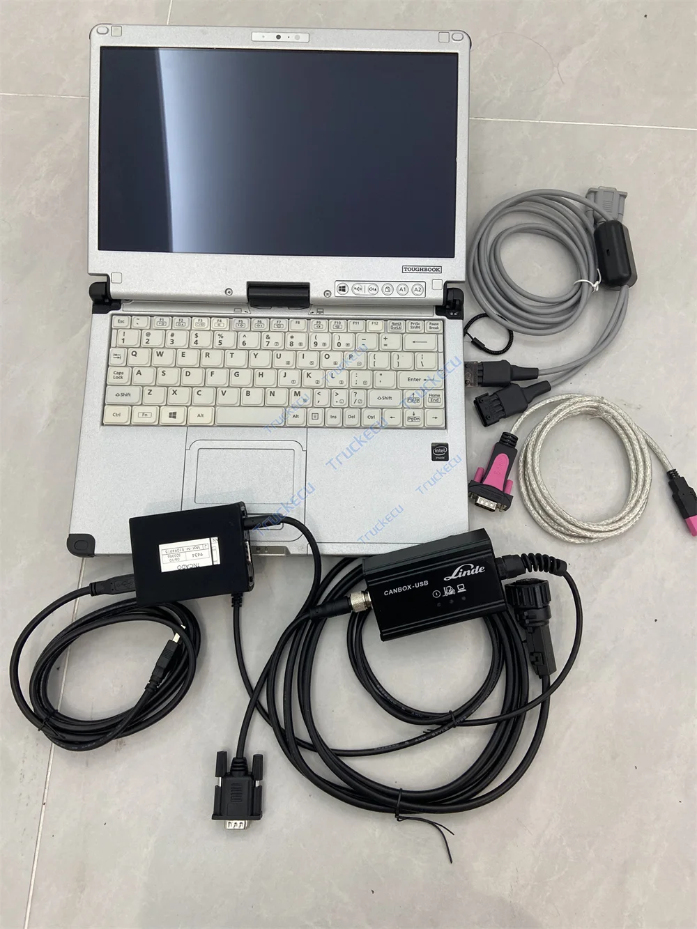Industrial Forklift Maintenance Diagnostic Tool Kit Jungheinrich JUDIT4 Incado Box Linde Canbox Doctor Scanner With CFC2 Laptop