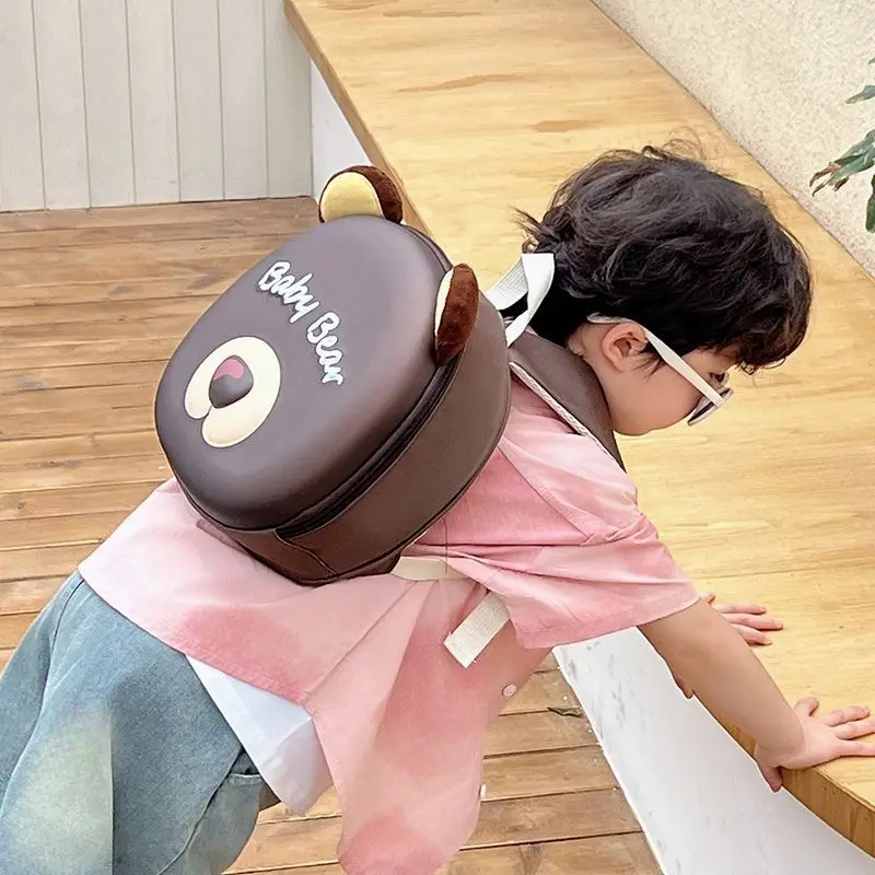 3D Bear Pattern School Bags Preschool Bag Kindergarten Boys Backpacks 2-6 Years Old Children Cute Small Toddler's Schoolbag