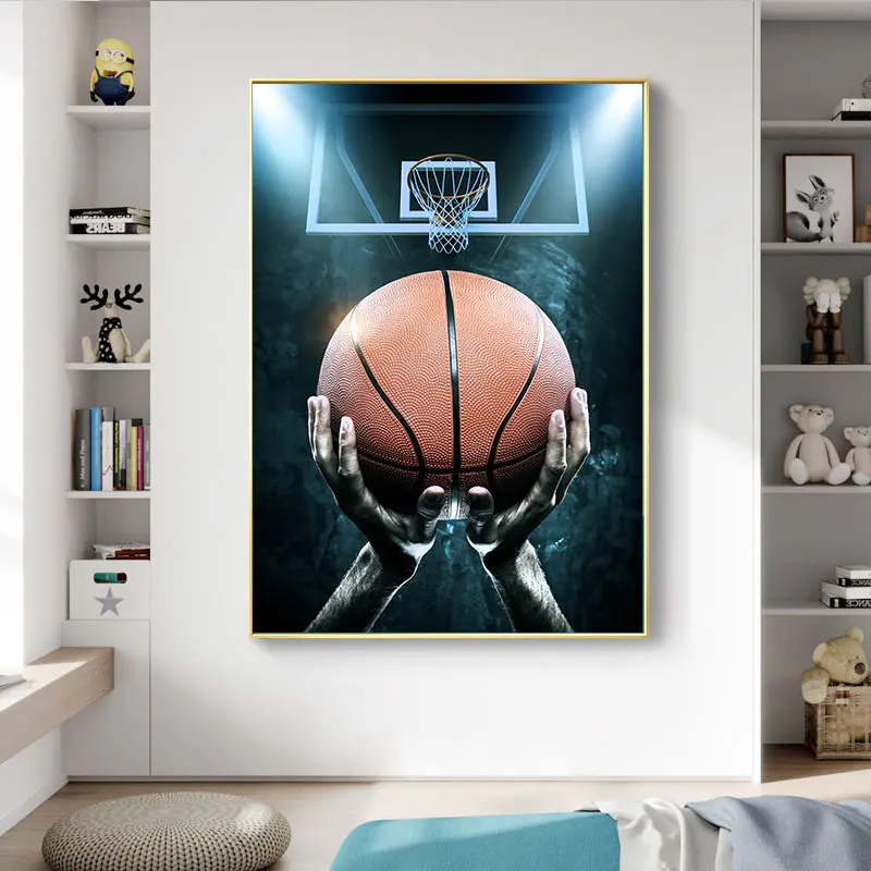 

Minimalist basketball canvas poster wall art, picture wall decorations, wall decorative paintings, modern room home decoration