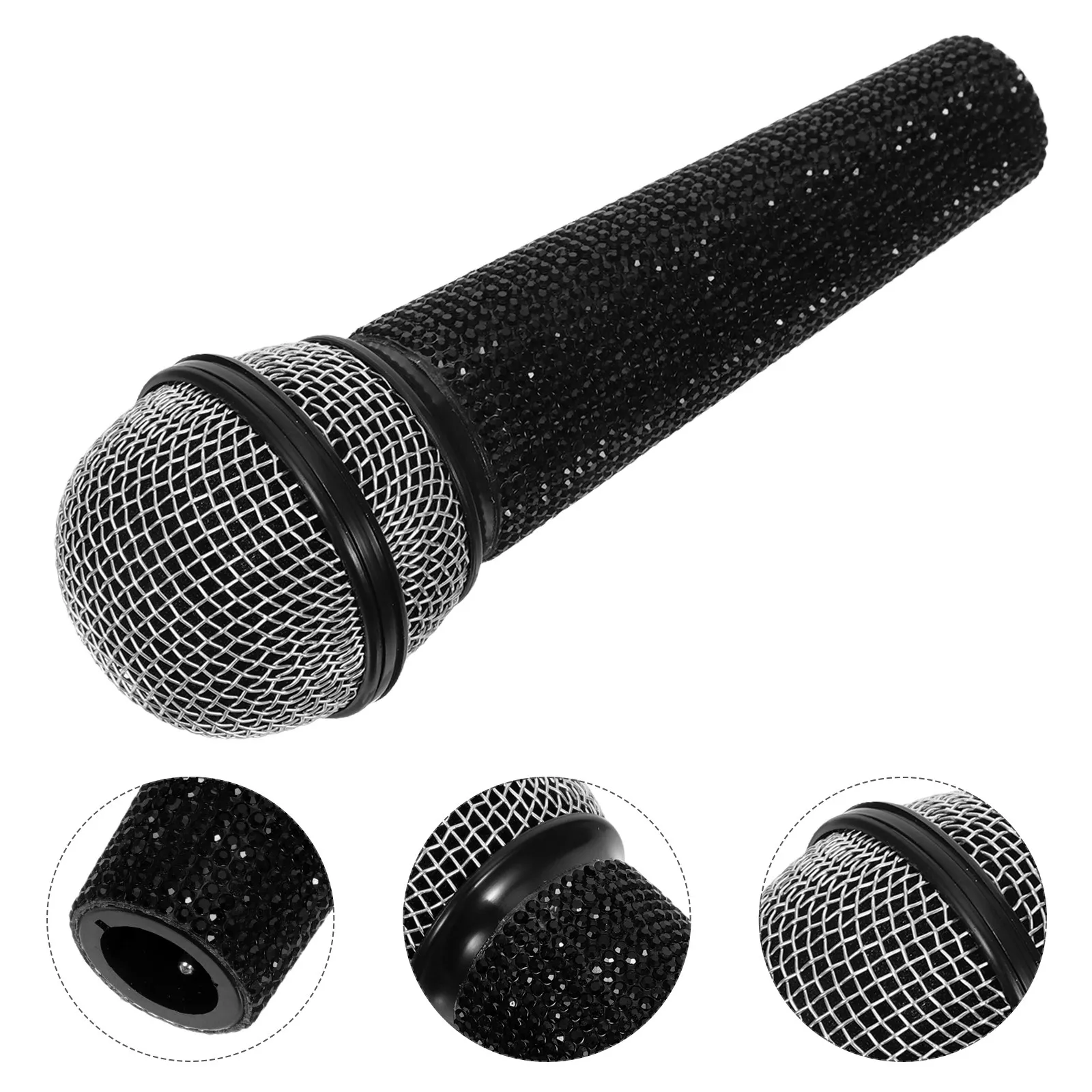 

Игрушечный микрофон с блестками и стразами, миниатюрный пластиковый микрофон для ролевых игр, караоке, костюмированных вечеринок, подарок для малышей