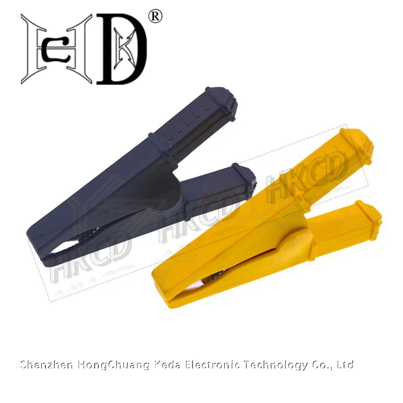 2Pcs 50A Red Black 75mm Insulated Crocodile Car Caravan Van Battery Test Lead Clips Best Promotion Alligator Clips