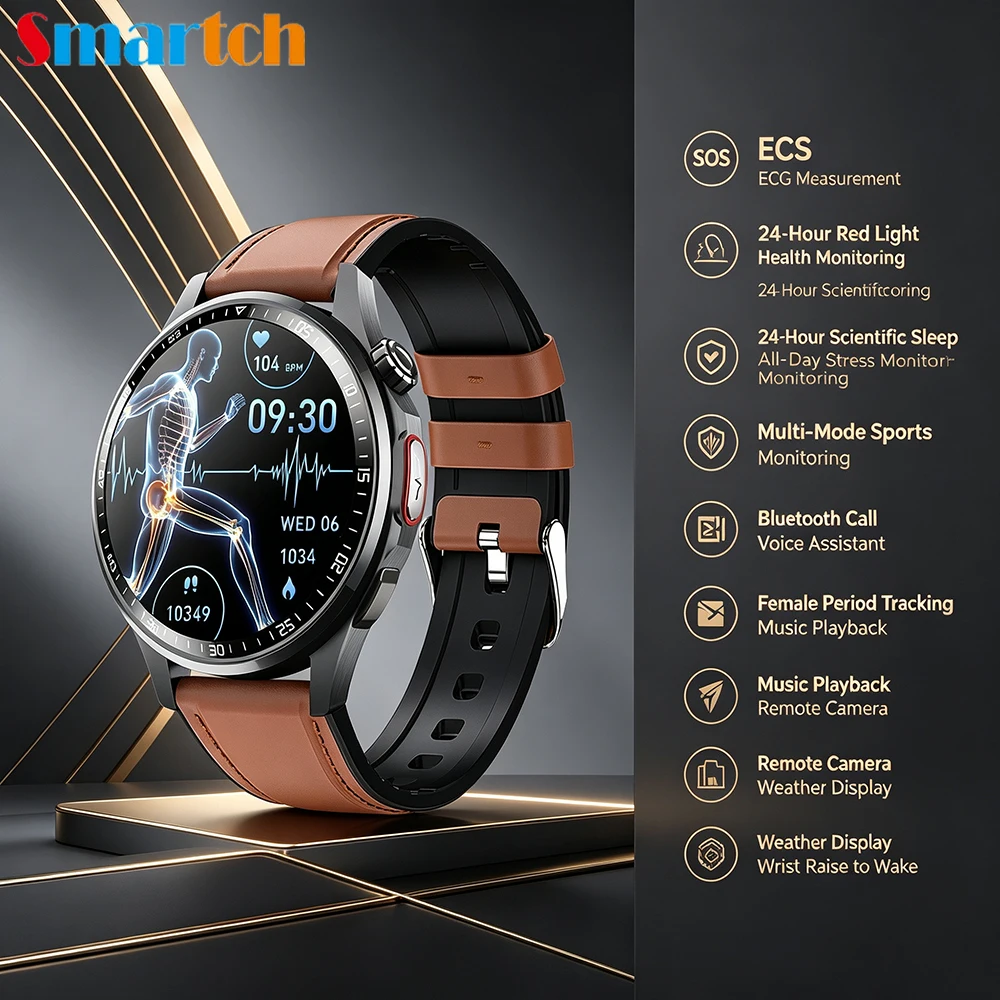 Fall Detection Watch - SOS 알림 심박수 피트니스 스포츠 스마트워치