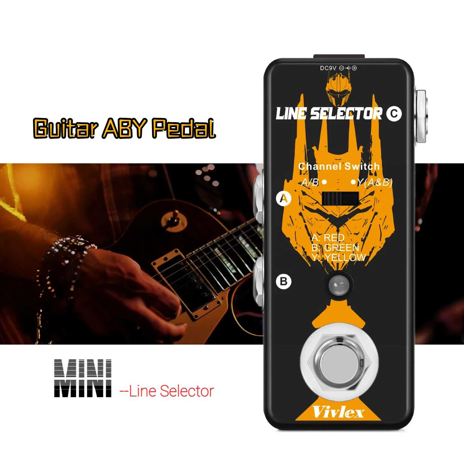 Guitar Pedals ABY Box Line Selector AB / Y Channel Switch AMP Micro AB Box Guitar Effect Pedal Transmission Bypass Compact