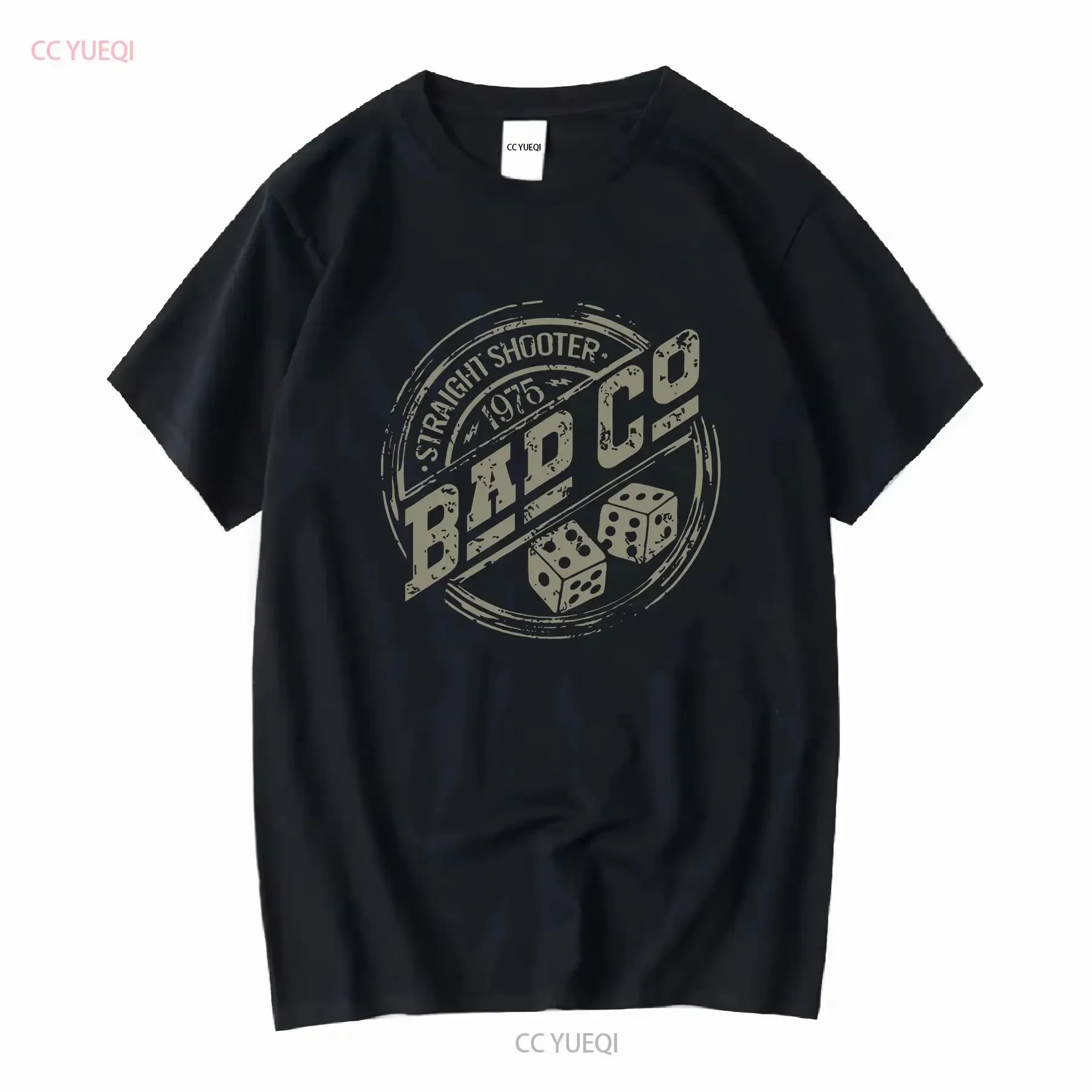 Bad Company Straight Shooter Roundel Black T Shirt OFFICIAL vintage Washed Slightly Soft graphic Comfortable