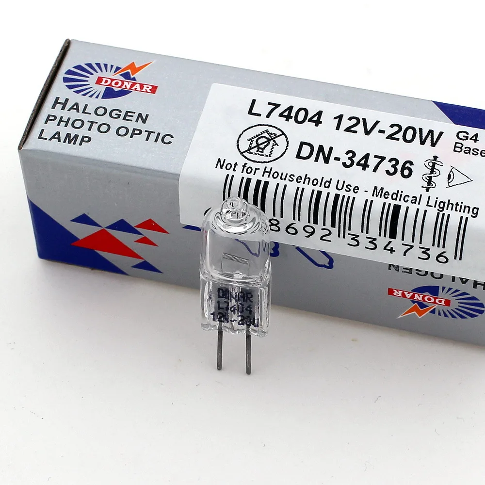 DN-34736 L7404 12V 20W G4 Optic Quartz Halogen Light Bulb Tungsten lamp 12v20w for Vital Micro Microlab chemistry analyzer lamp