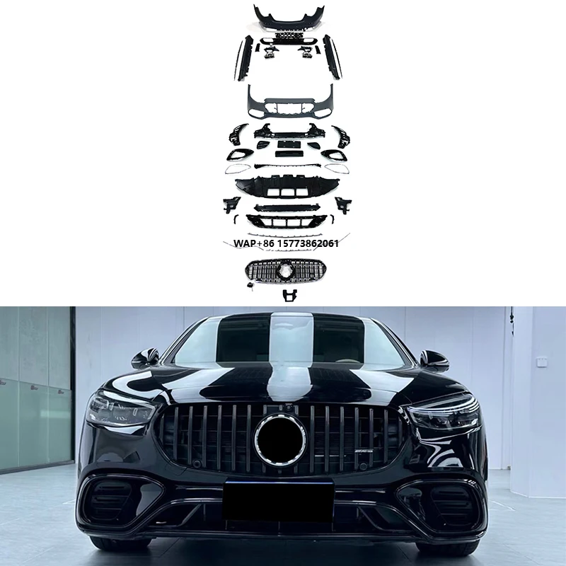 

W223 Upgrade to S63 Style Body Kit Bumpers Over Fender for W223 Old to New Facelift Car Parts
