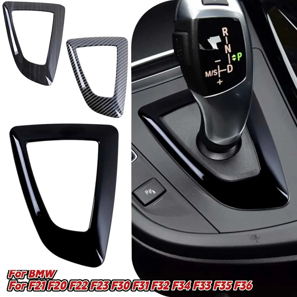 For BMW Carbon Fiber Center Console Shifter Base Plate Gear Selector Cover Trim For F20 F21 F22 F23 F30 F31 F33 F34 F35