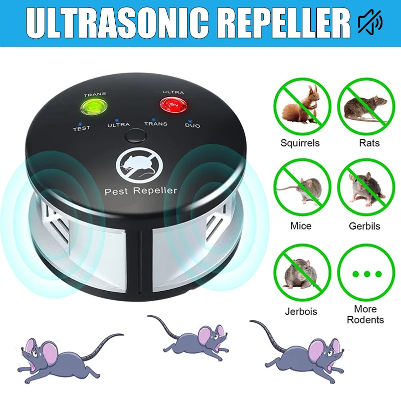 Ultrasonic Mice Mouse Repeller Ultrasonic Electronic Pest Control Rodent Rat Mouse Repeller Rodent Control Household Pest Garden