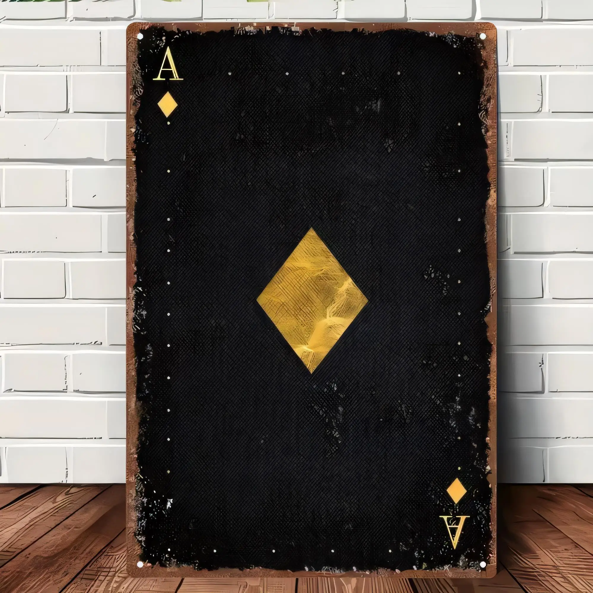 Tin Sign A Poker Diamond Pattern Retro Gambling Casino Wall Plaque   Metal Tins Decor for Man Cave Bar Pub Game Room Home Office