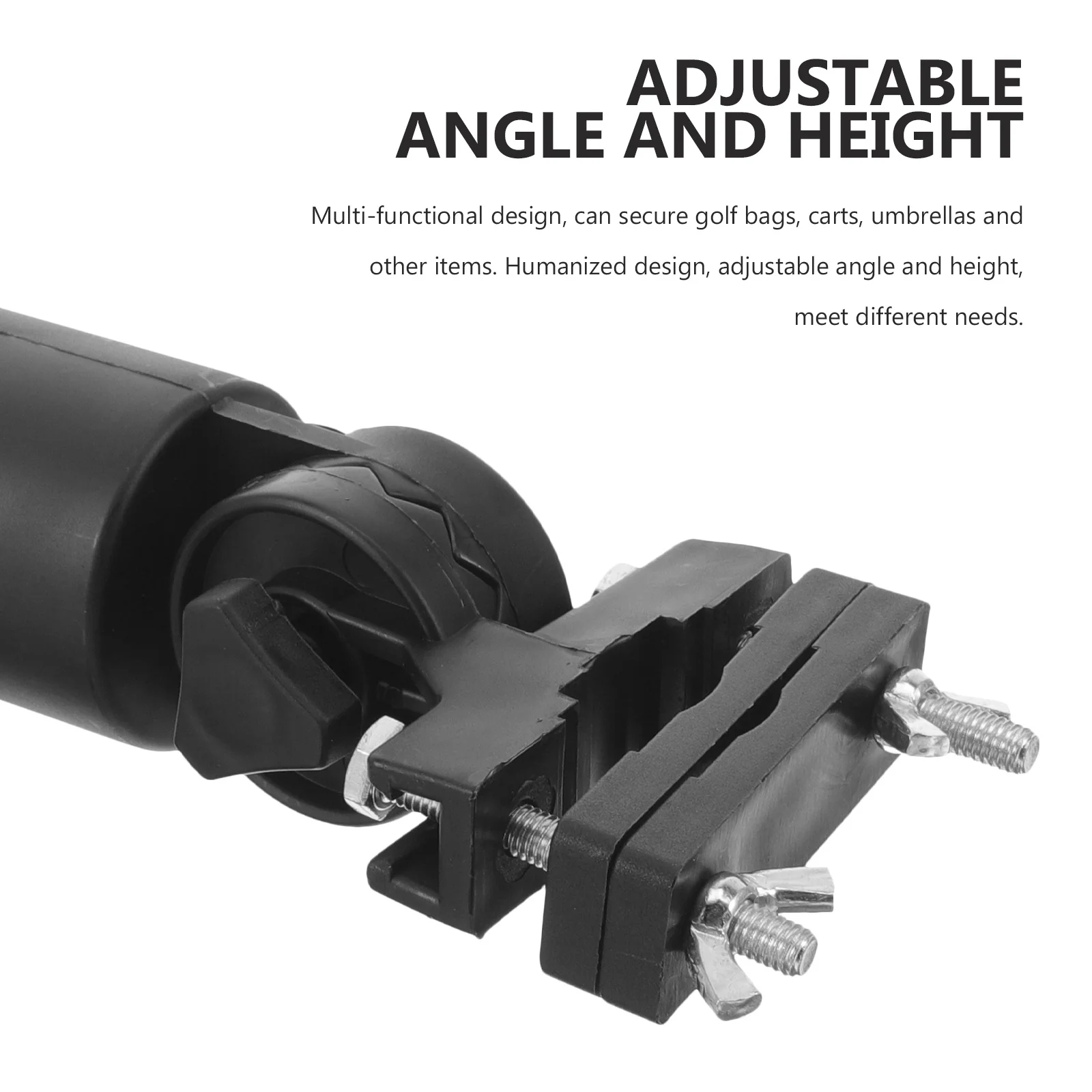 

Umbrella Holder for Golf Push Cart Universal Trolley Stand with Adjustable Clamp Sun Rain Shelter Support Cart Umbrella Stand