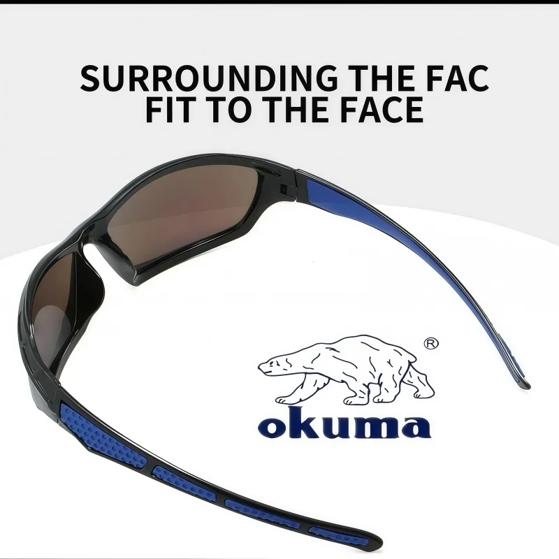 Okuma polarisierte Brille UV400, winddicht und sandresistent gegen UV-Blendung, vermeidet Augenschäden durch äußere Einflüsse – Detail 4
