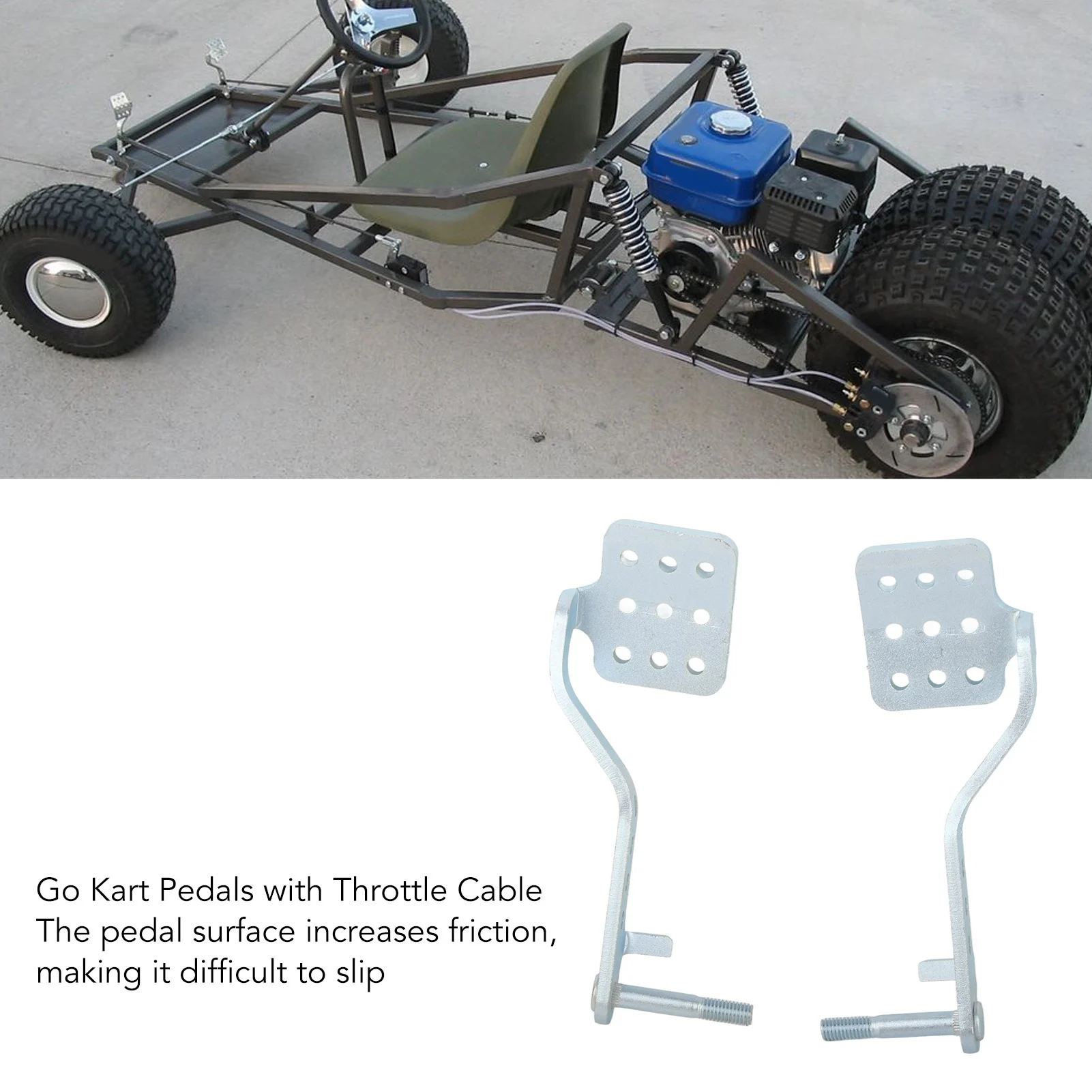 Brake Pedal Return Spring Go Kart Pedals Kit Steel 1 Pair Rust Resistant High Strength for 196cc 6.5hp Road Rocket