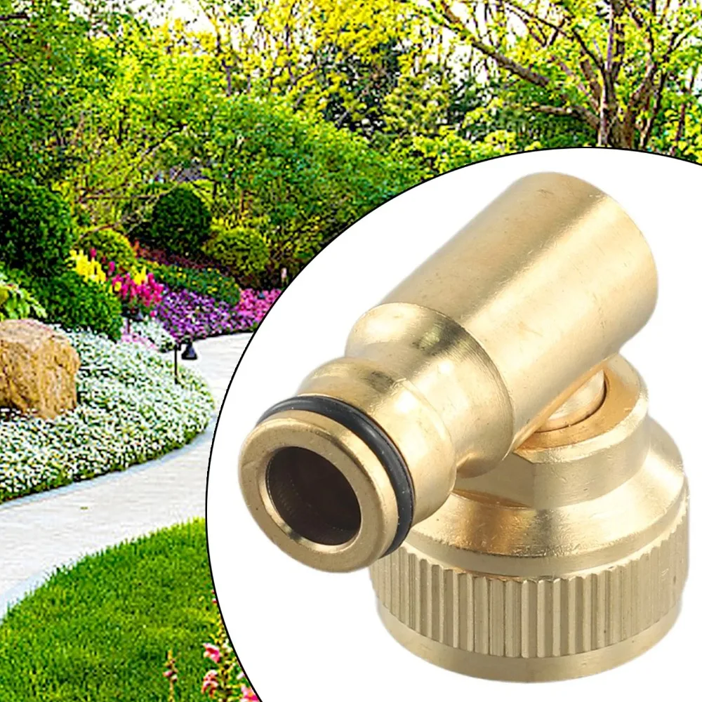 90 Degree Hose Swivel Elbow Solid Brass Adjustable Hose Kink Protector Watering Equipment Connector