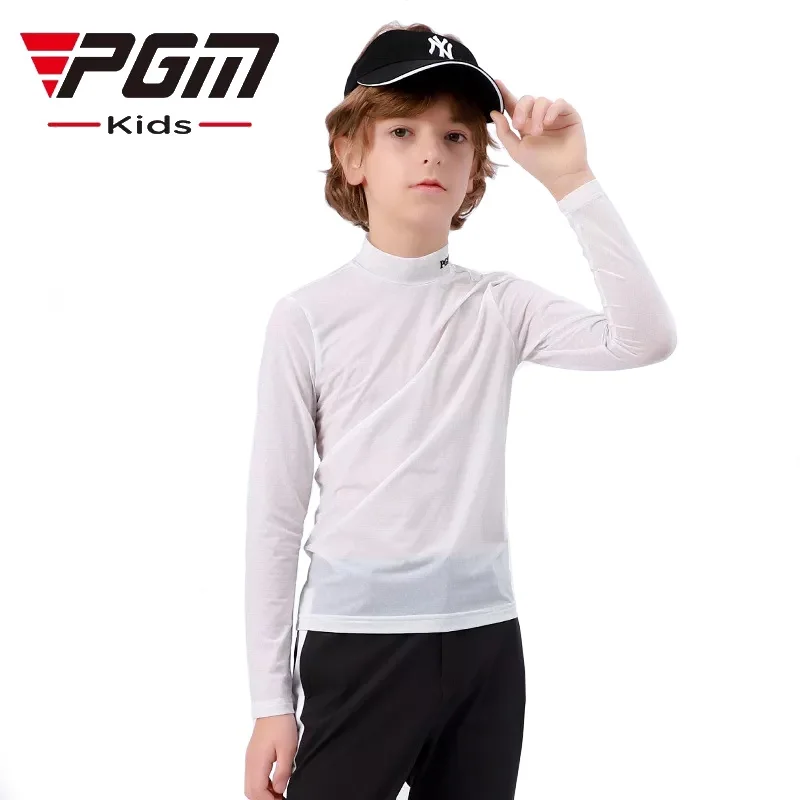 

PGM Golf Shirt Kids Clothing Summer Sunscreen Boy Long Sleeved Bottoming Shirt Children Clothes