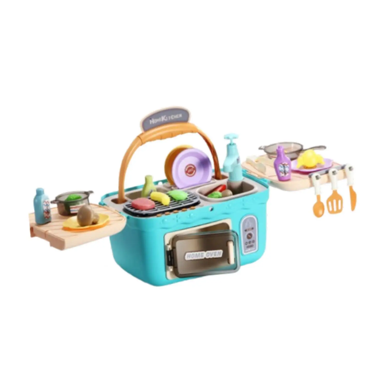 Kids Kitchen Playset Pretend Cooking Food Set for Boys Girls 3-6 Toddlers