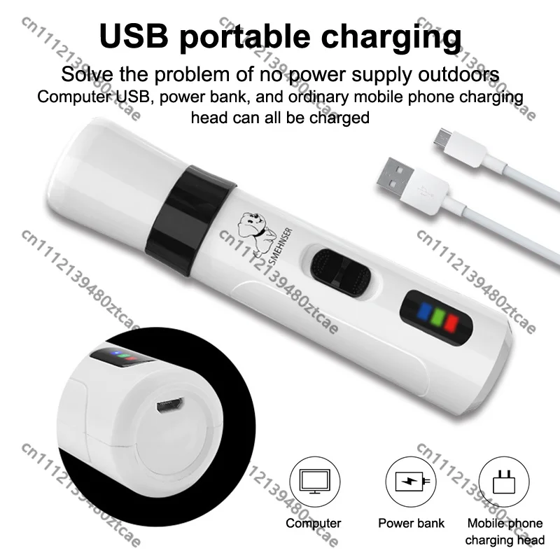 Upgraded Silent Electric Pet Nail Grinder USB Rechargeable Dog Cat Groom Nail Polisher Tool