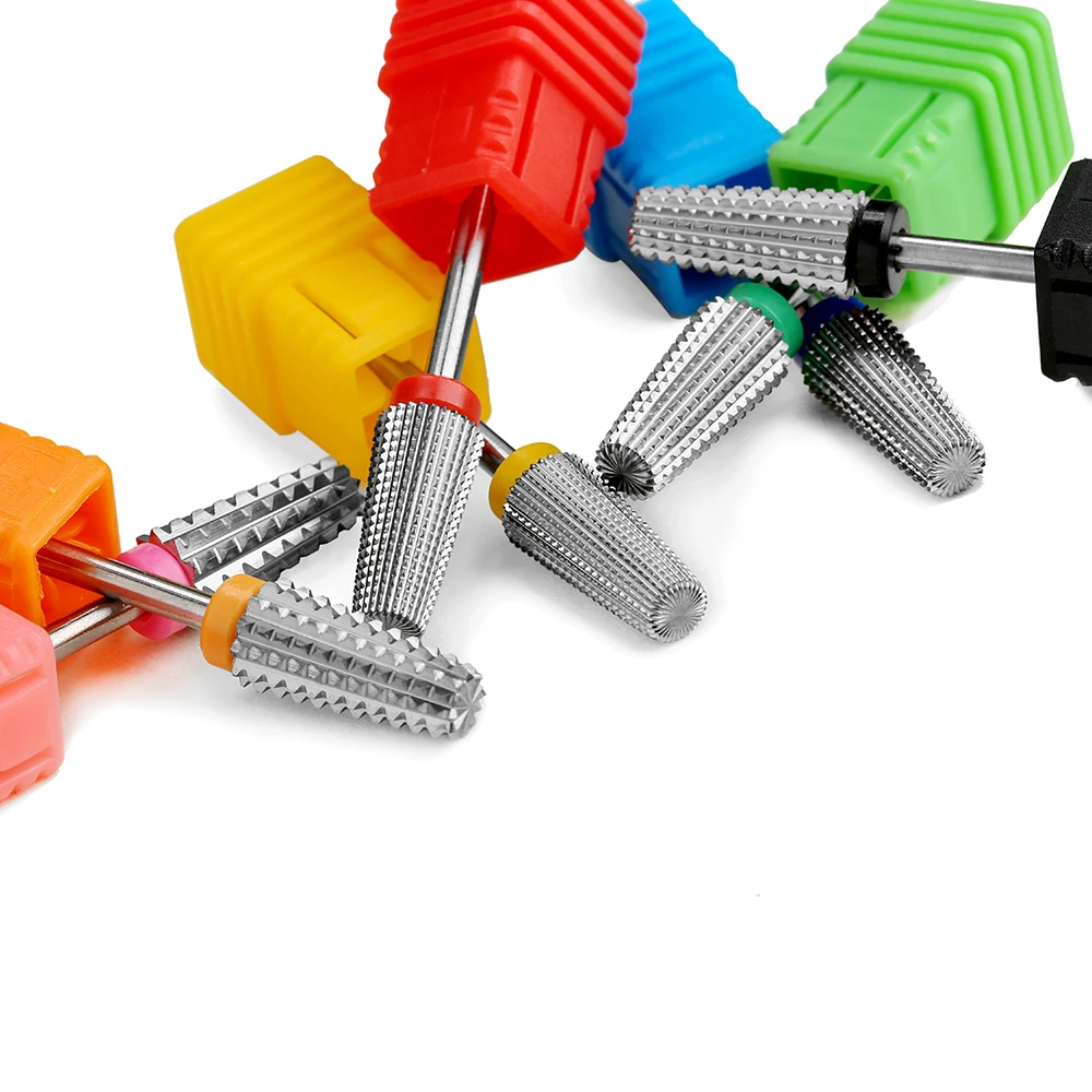 5 في 1 مدبب كربيد مسمار لقمة ثقب مع قطع 2 طريقة التدريبات كربيد قاطعة المطحنة ل مانيكير إزالة هلام مسمار الملحقات