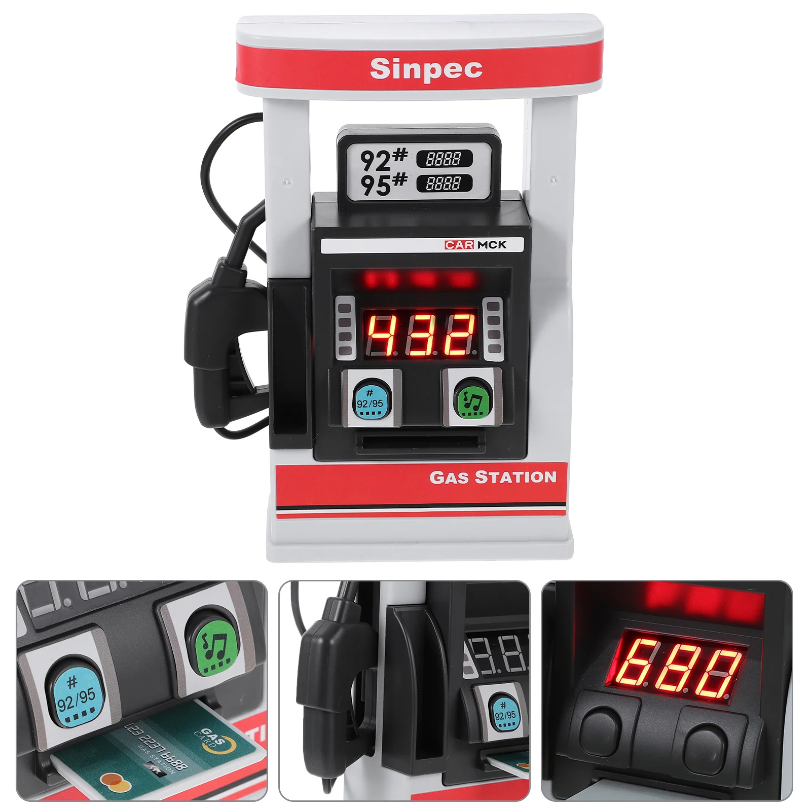 Simulation Petrol Station Scene Model Gas Pump Toy Set Gas Service Station Decoration Kids Early Educational Toys Gift