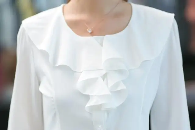 Chemises de qualité supérieure printemps/été col rond simple boutonnage à manches longues dames hauts chemise livraison directe vente