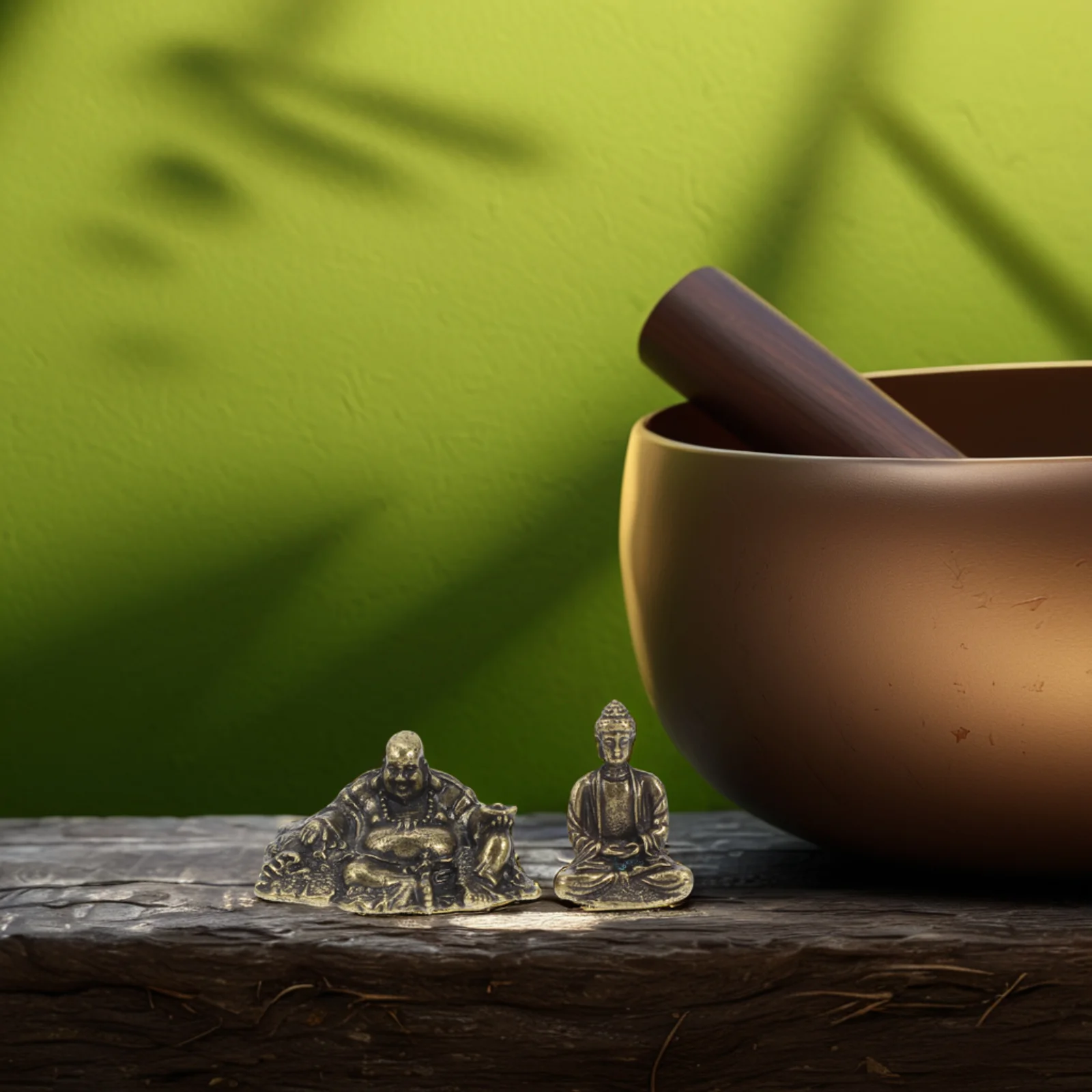 

2 Pcs Mini Buddha Statue Statues Indoor Decoration Zinc Alloy Home Sculpture Desk