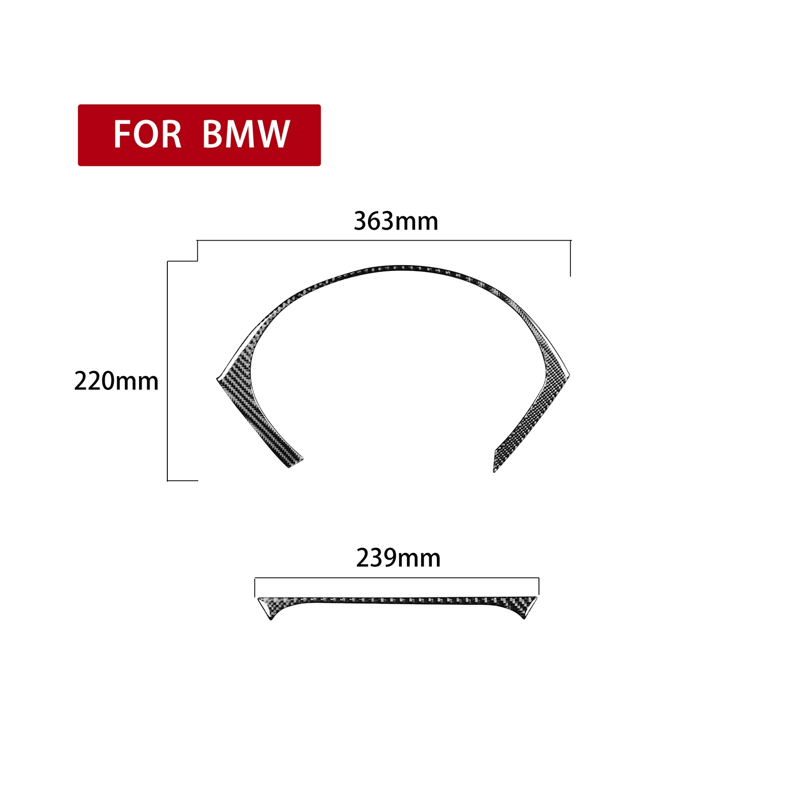 For BMW Z4 Series E89 2009-2016 Car Accessories Carbon Fiber Interior Car Speedometer Frame Trim Cover Frame Decoration Stickers - view 5
