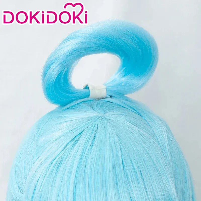 IN MAGAZZINO Parrucca Aquaa Parrucca Cosplay Anime DokiDoki Aquaa Costplay Donne Lunghi Capelli Blu Alta Resistente Al Calore Protezione Della Parrucca Gratuita