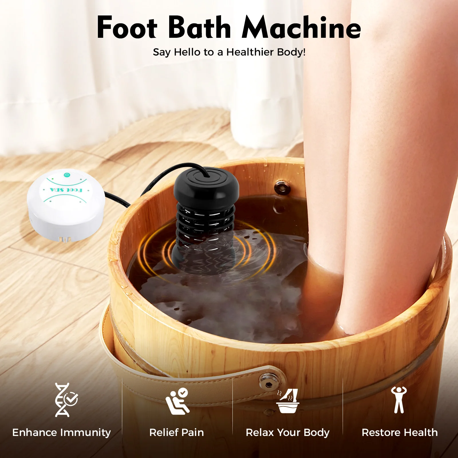 Ionic Foot Bath Detox Machine, Pedicure Foot Spa Bath Detox Foot Spa System for Home Use,Ionic Cleanse Detox Foot Bath Spa