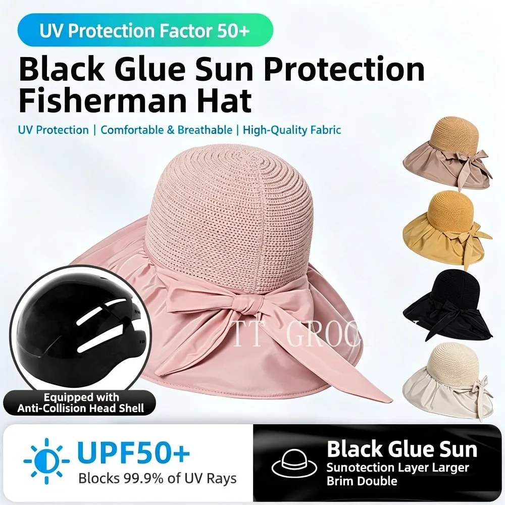 2 Styles Anti-UV Sun ABS Safety Helmets Coating Breathable Anti-collision Safety Hat Large Brim Face Cover Sun Protection Cap