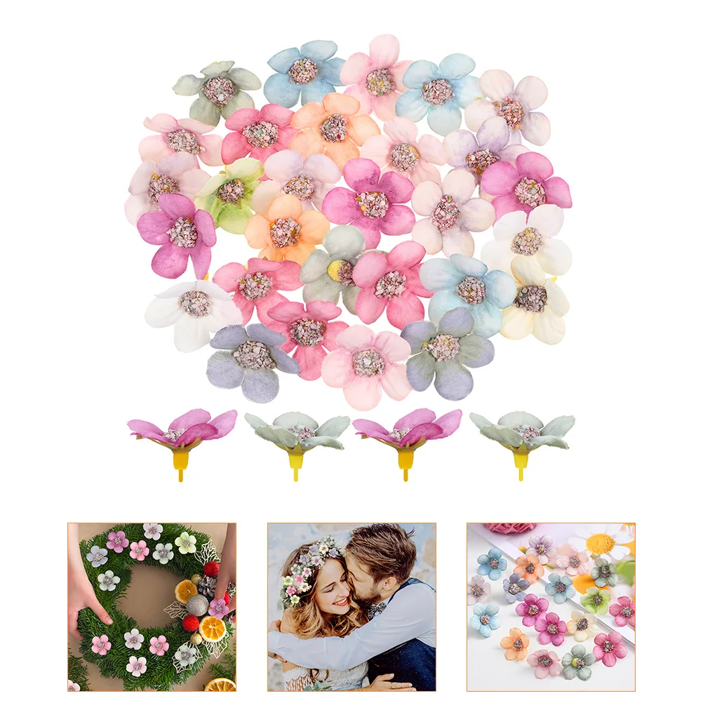 

150 Pcs Artificial Flower Fake Heads Flowers Simulation Faux Lifelike Garland Decoration Wedding