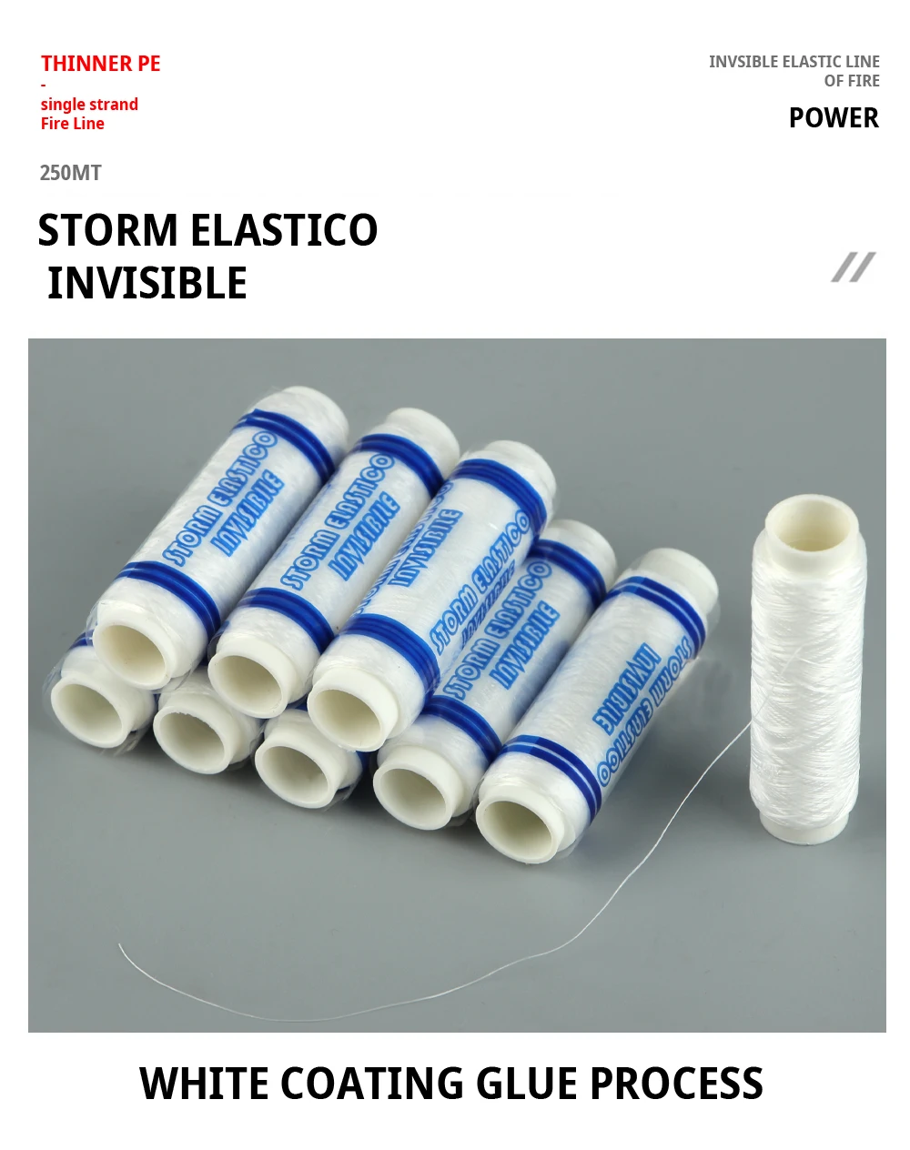 FTK 250M Starke Elastische Angelschnur 0,2mm mit Verpackung, Japanische Angelschnur, Angelzubehör – Detail 6