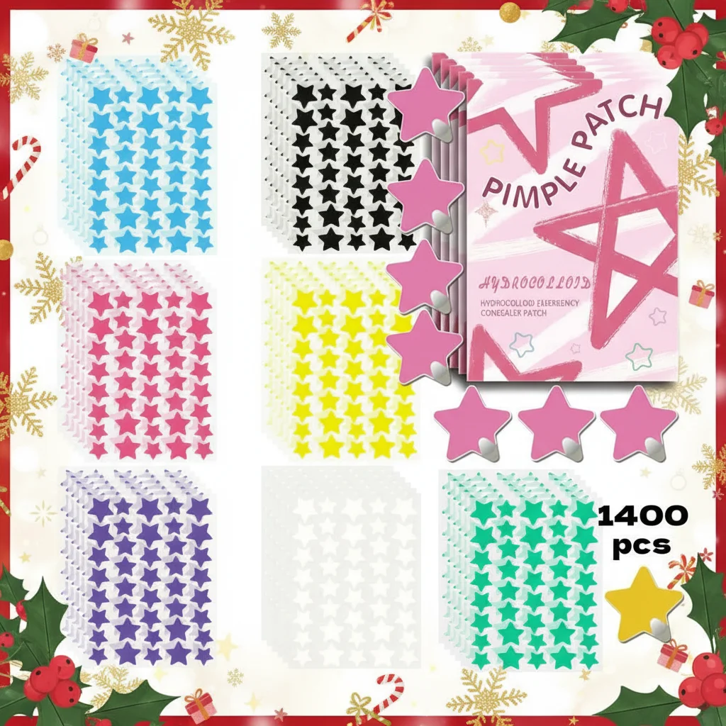 1400 قطعة سعة كبيرة ستار حب الشباب التصحيح غير مرئية المخفي مكافحة حب الشباب بقع الغروانية المائية غطاء البقع علامات ماكياج أداة
