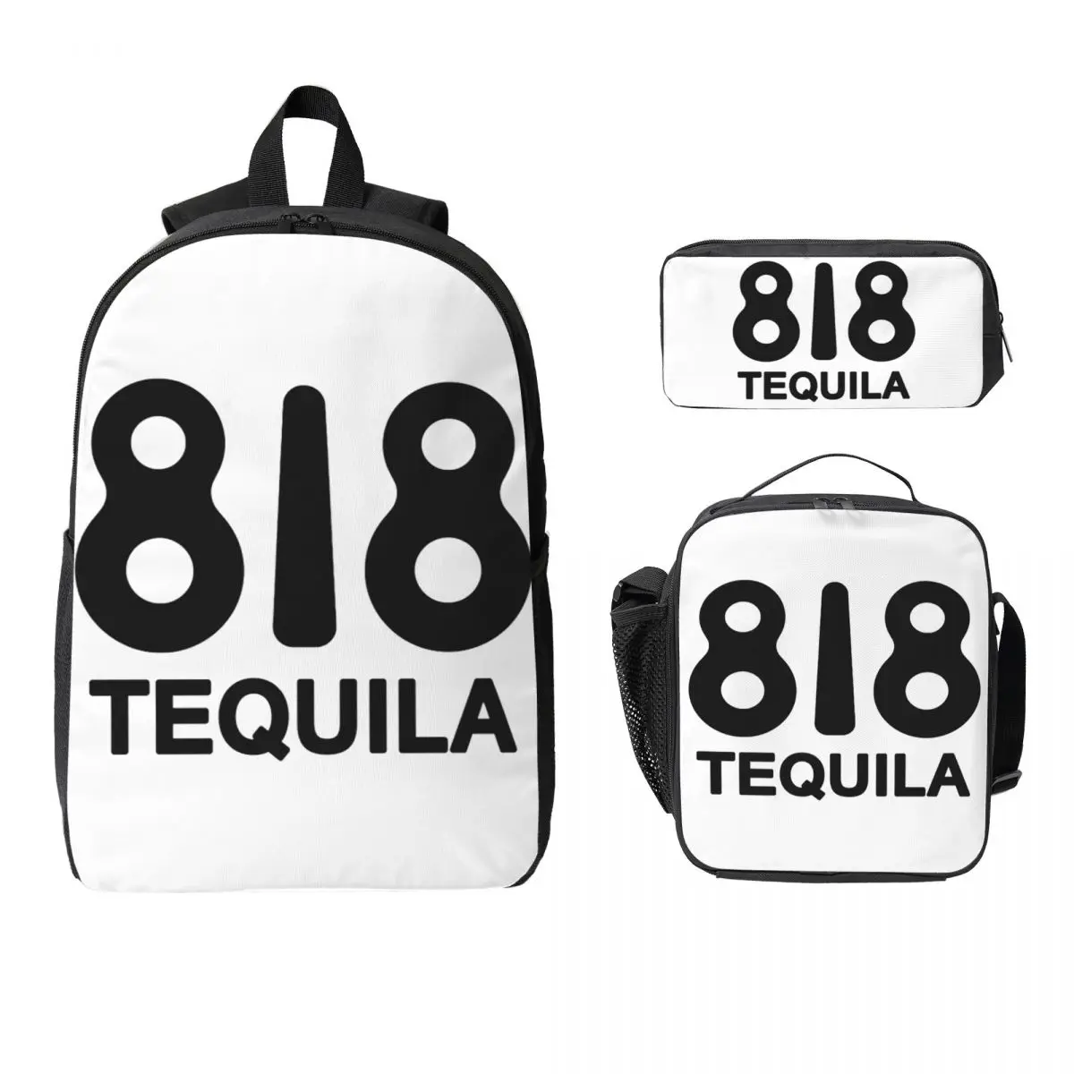 818 Merch 818 Tequila Logo Backpack Student Boy Girl BookBag School Bag Laptop Shoulder Bags 3ps Insulated Lunch Bag Pencil Case