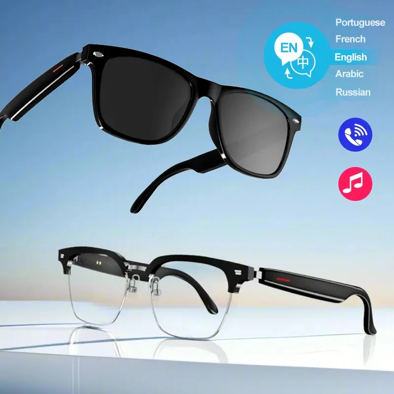 

E13 Smart Glasses UV Protection Anti Blue Light Bluetooth Wireless for Men Women Black Unisex Fashion Tech Eyewear
