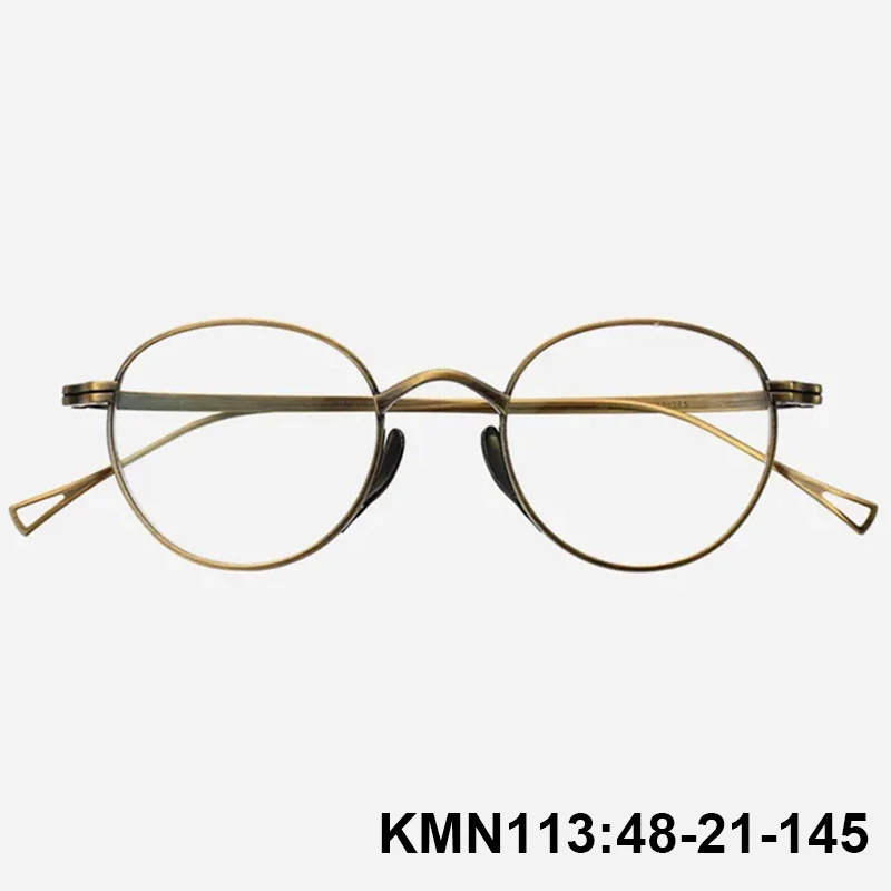 

Японские винтажные мужские овальные очки в оправе KMN113, винтажные женские очки из чистого титана, сверхлегкие очки высокого качества, модные ретро-очки Gafa