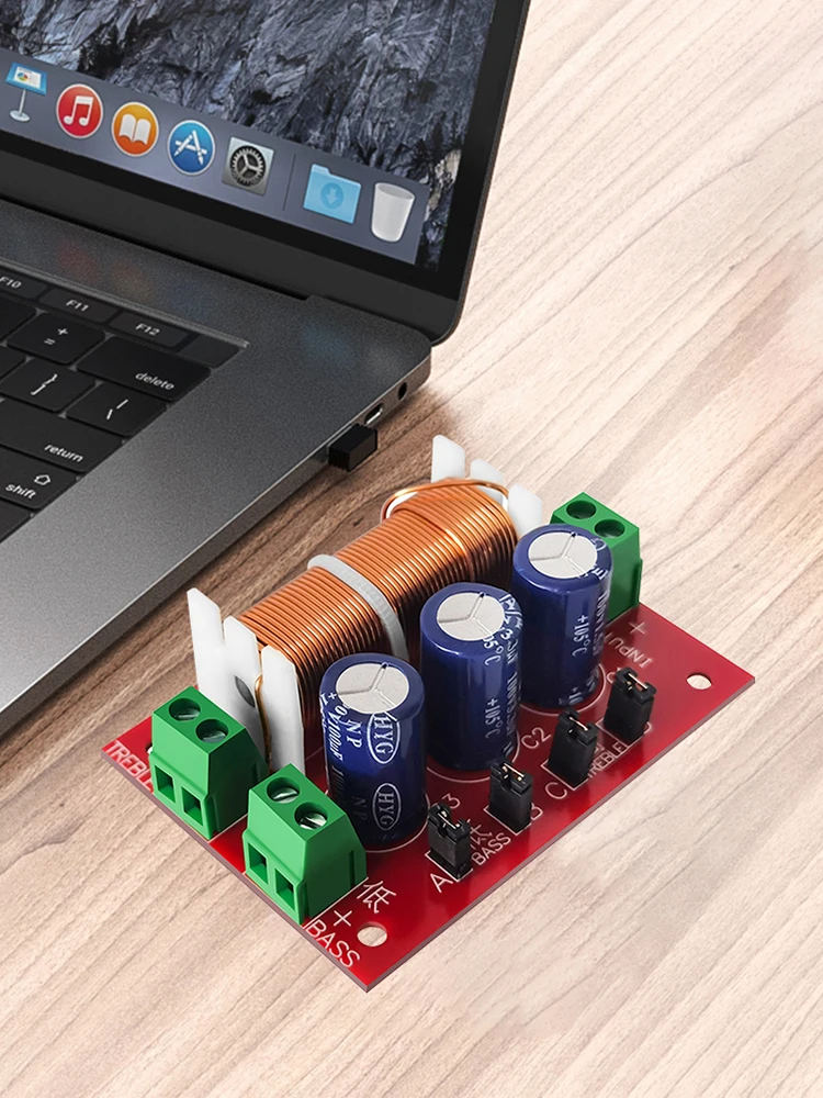 YLY-2088 Speaker Frequency Divider 400W 2 Way Crossover Filters Module Adjustable Full Range Treble Bass Welding Free