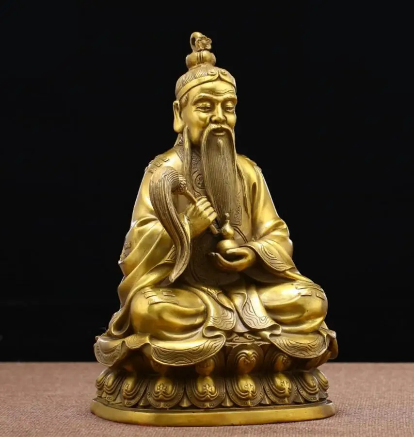 

Copper Statue Pure copper statue of taishanglaojun, Taoist home, moral residence, Tianzun, Sanqing Daozu ornament