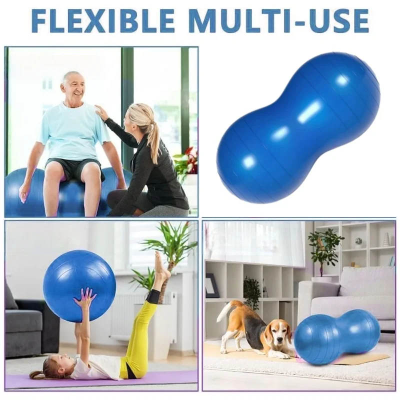 90cm Peanut Yoga Ball Perceptual training Anti-burst Exercise Ball With Pump Yoga Ball Gym Quality Fitness Ball for Yoga Fitness