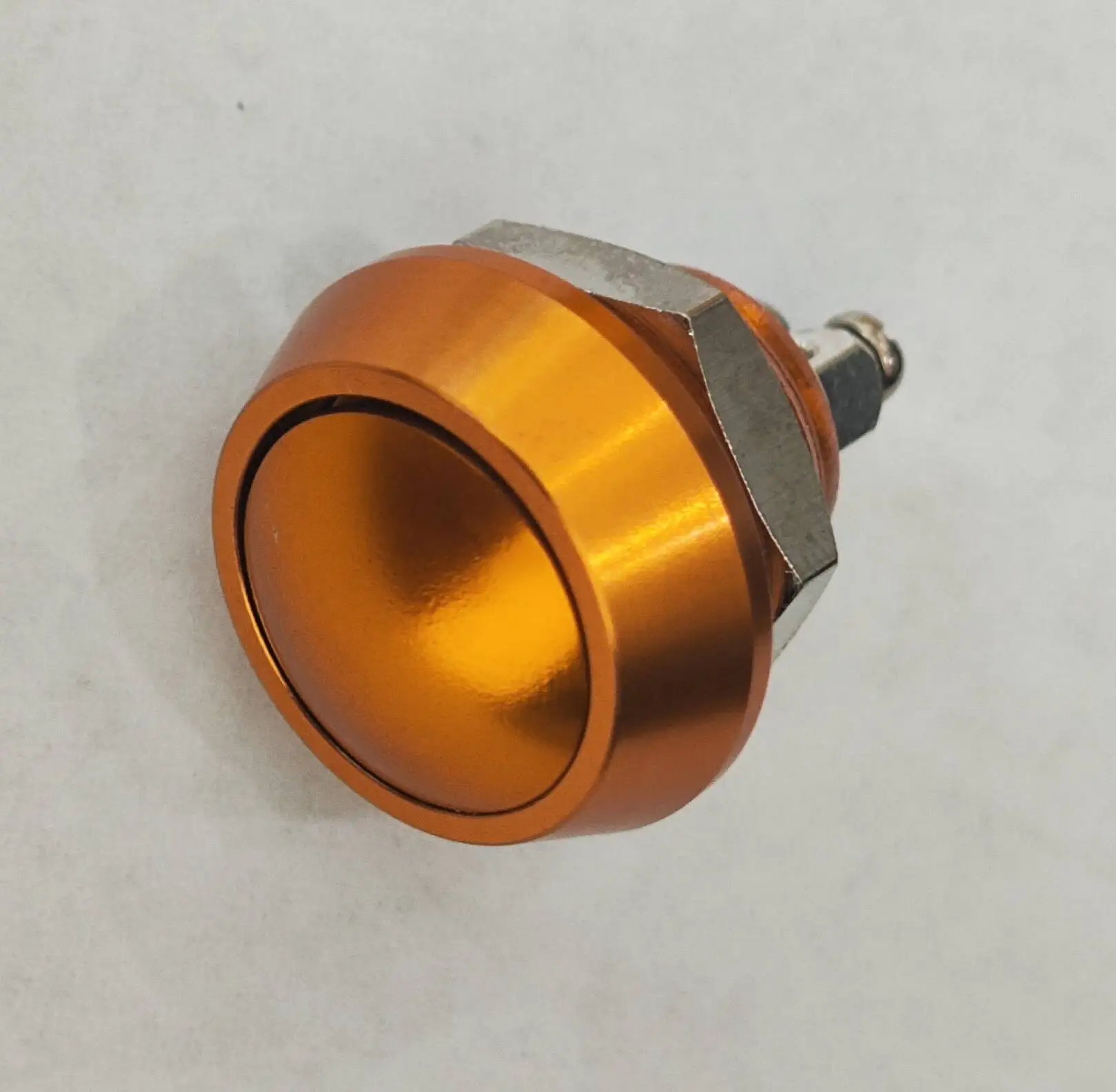 ELEWIND 12mm Dome head Golden color Aluminum aluminum anodized push button switch (PM121B-10/J/A/Golden color)