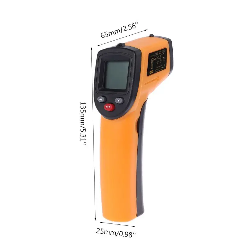 Termómetro infrarrojo digital Pistola temperatura LCD sin contacto -50 ~ 380 °