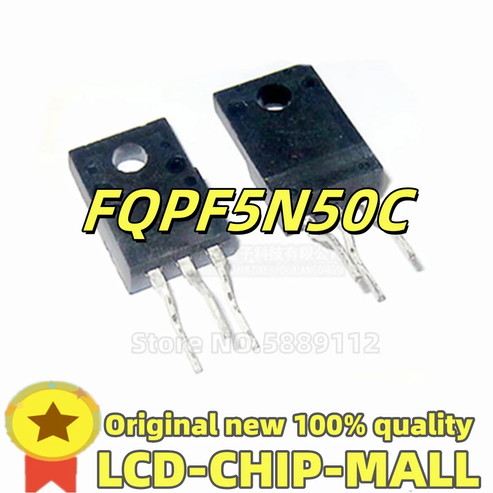 10PCS FQPF5N50C TO-220F  FQPF5N60C 80 CHIPS In Stock
